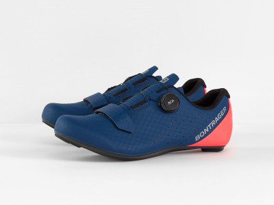 Road Cycling Shoe Bontrager Circuit Nautical Navy/Radioactive Coral (2022)
