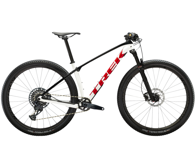 white and red mountain bike