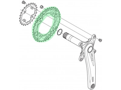 Chainring Shimano SLX 38T-AM FC-M675 2
