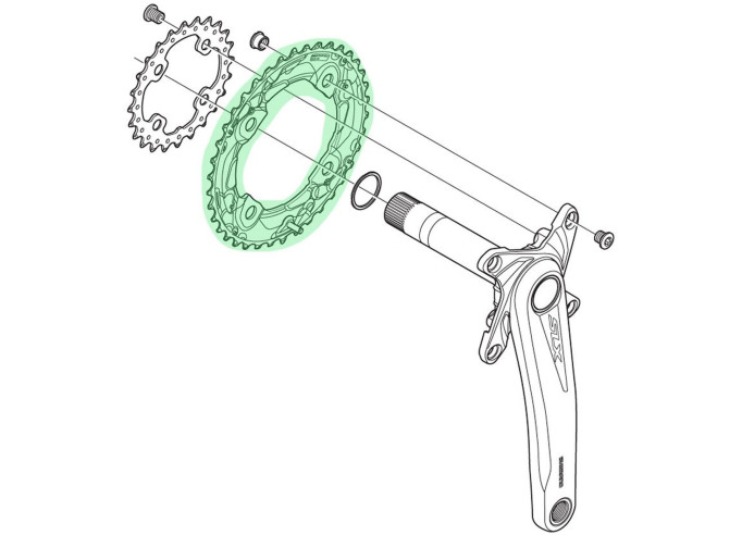 Zobrats Shimano SLX 38T-AM FC-M675