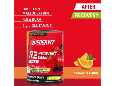 Enervit Sport R2 Recovery Drink Powder, Orange, 400g 2