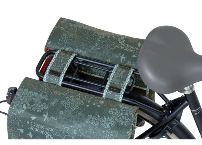 Basil Bohème double bag, 35L, forest green