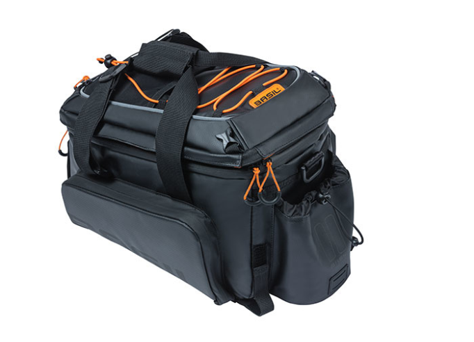 Bagažinės krepšys Basil Miles Tarpaulin trunkbag XL Pro, 9-36L, black orange