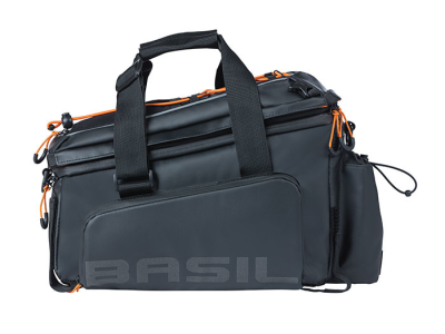 Basil Miles Tarpaulin trunkbag XL Pro, 9-36L, black orange 2