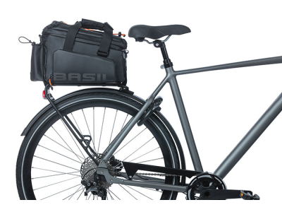 Bagažinės krepšys Basil Miles Tarpaulin trunkbag XL Pro, 9-36L, black orange