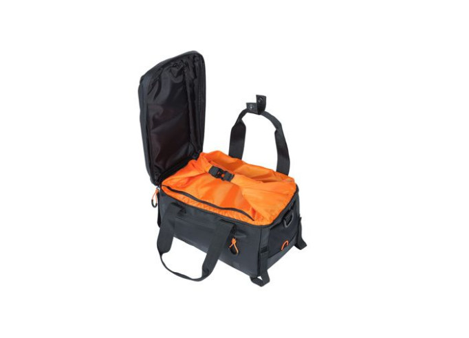 Basil Miles Tarpaulin trunkbag, 7L, black orange