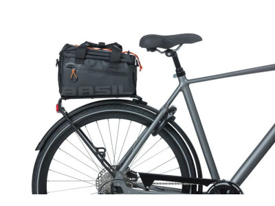 Bagažinės krepšys Basil Miles Tarpaulin trunkbag, 7L, black orange