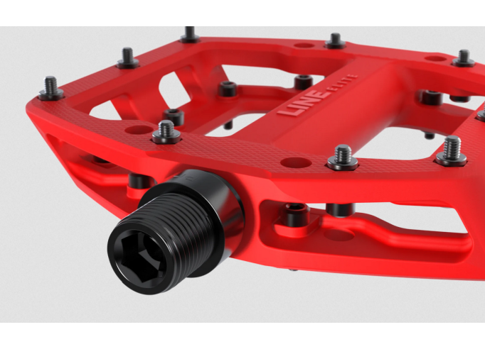 Pedals TREK Line Elite Flat Radioactive Red