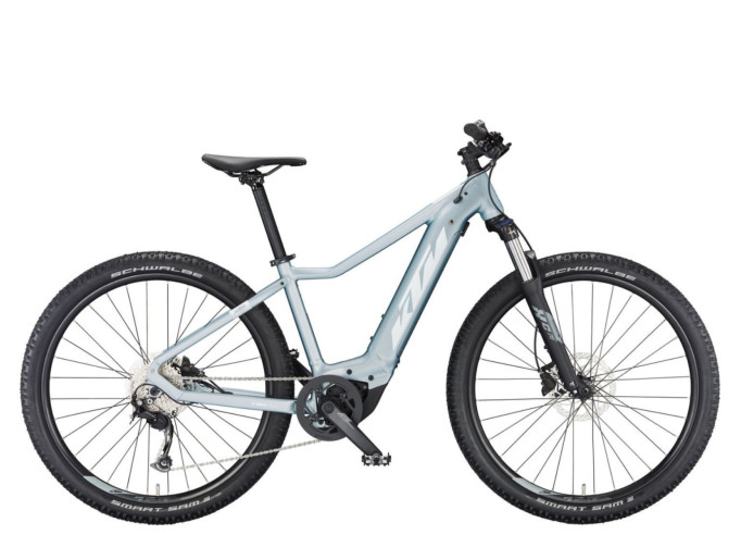 E-bike KTM MACINA RACE 572 GLORIOUS azzurro silver matt (white+lemon)