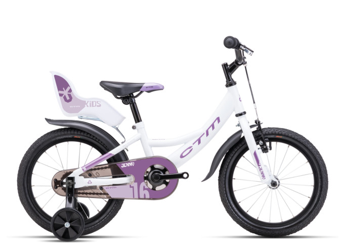 Kids bicycle CTM Jenny white/purple