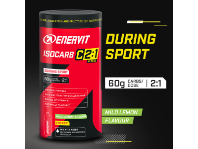 Enerģijas dzēriens Enervit Isocarb 2:1, citronu, 650g