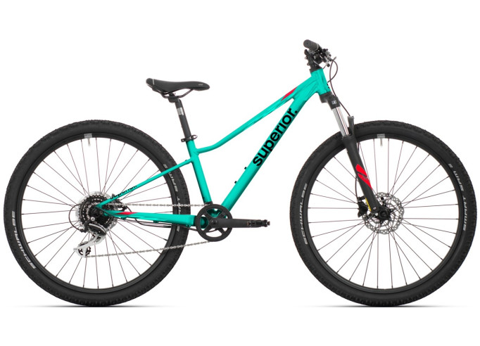 Kids bike Superior Racer XC 27 DB Matte Lime/Red