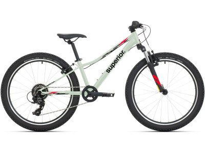 Bērnu velosipēds Superior Racer 24 Gloss Green Grey