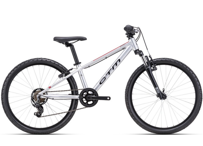 Kids bicycle CTM Rocky 2.0 Matt Silver / Dark Red
