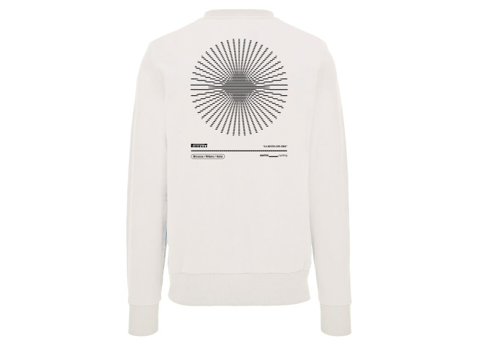 Džemperis Santini x PIRELLI SWEATSHIRT WHEEL balts