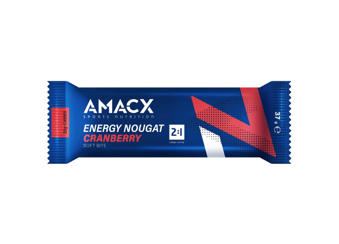 Batoniņš Amacx Energy Nougat Cranberry 37g