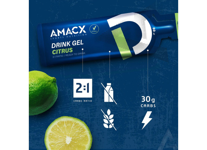 Enerģijas želeja Amacx Drink Gel citronu 60ml