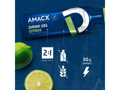 Enerģijas želeja Amacx Drink Gel citronu 60ml