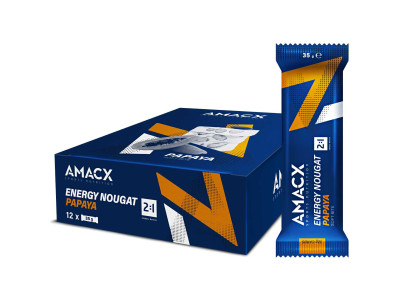 Ogļhidrātu batoniņš Amacx Energy Nougat Papaya - 35g 2