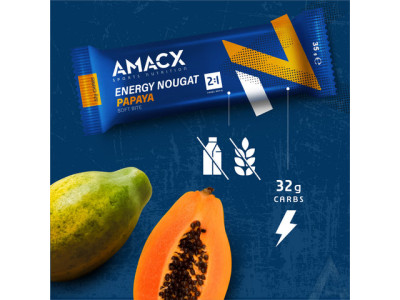Amacx Energy Nougat Papaya - Carbohydrate Bar - 35g