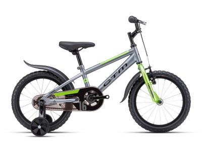 CTM TOMMY vaikiškas dviratis | matt grey / lime