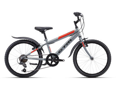 Bērnu velosipēds CTM SCOOBY 1.0 | matt grey / neon red