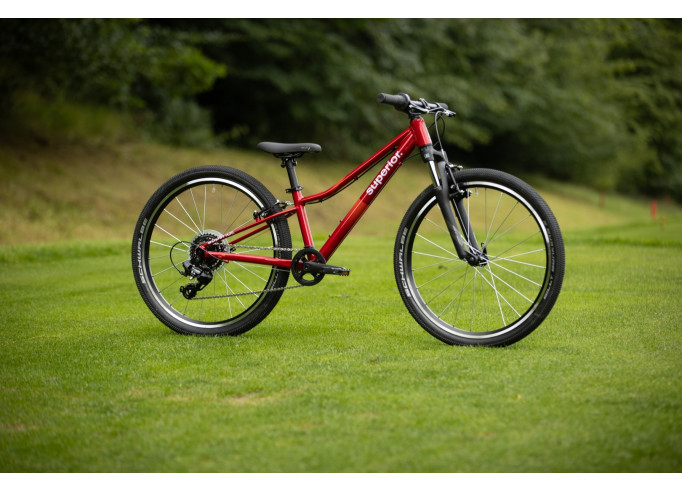 Bērnu velosipēds Superior RACER 24 | Gloss Racing Red