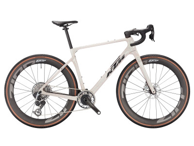 Gravel bicycle KTM GRAVELATOR EXONIC | ORANGE-STAINED WHITE