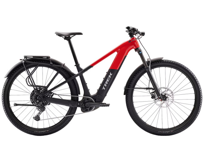 Elektriskais kalnu velosipēds TREK Powerfly+ 4 Equipped Gen 5 | Gloss Radioactive Red/Matte Dark Star