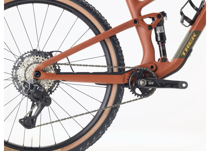 Kalnu velosipēds TREK Top Fuel 9.8 XT Di2 | Matte Sedona Red/ Pennyflake