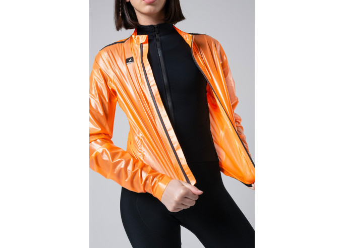 Lightweight waterproof Jacket GOBIK PLUVIA 2.0 unisex BLAZING ORANGE