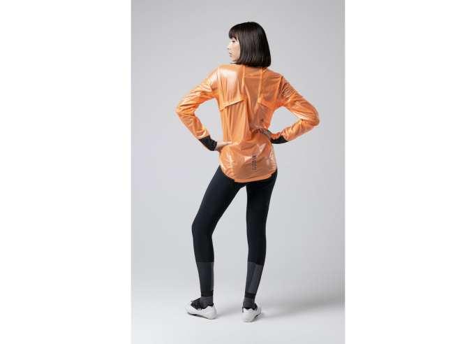 Lightweight waterproof Jacket GOBIK PLUVIA 2.0 unisex BLAZING ORANGE