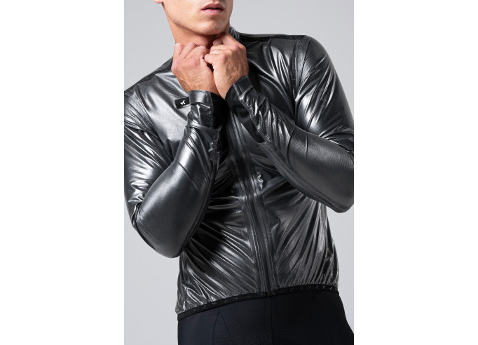 Lightweight waterproof Jacket PLUVIA 2.0 unisex TRUE BLACK