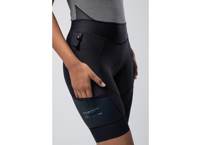 Dviratininko šortai COMMANDER STRAPLESS WOMEN BLACK - K6 