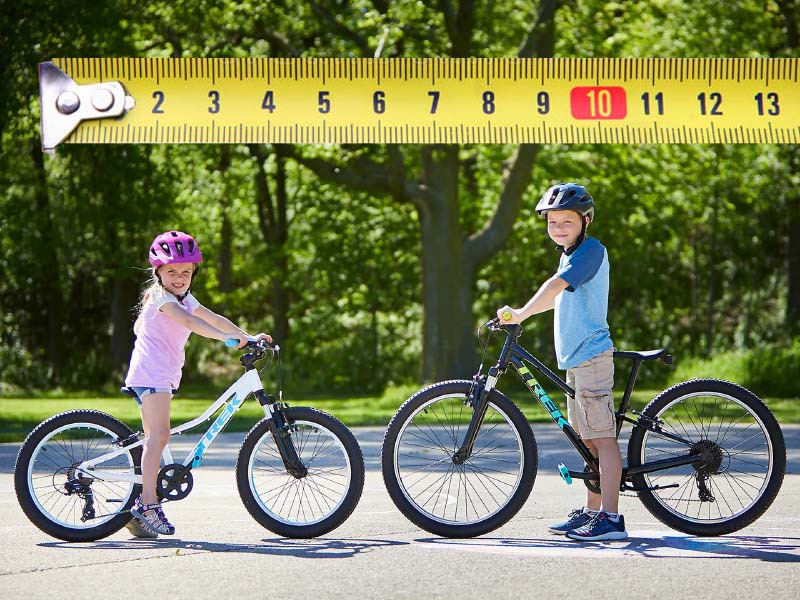Kids' bicycle size guidelines
